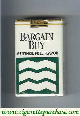 Bargain Buy Menthol Full Flavor cigarettes